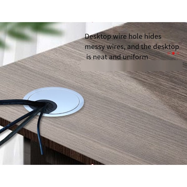 Pöytäjohdon reikäkansi Tietokone Tyylikäs Grommet Pöytäkaapelin ulostuloportti Pinta Kaapelit Laatikko Pöytäkaapelin laitteisto Red Bronze 80mm