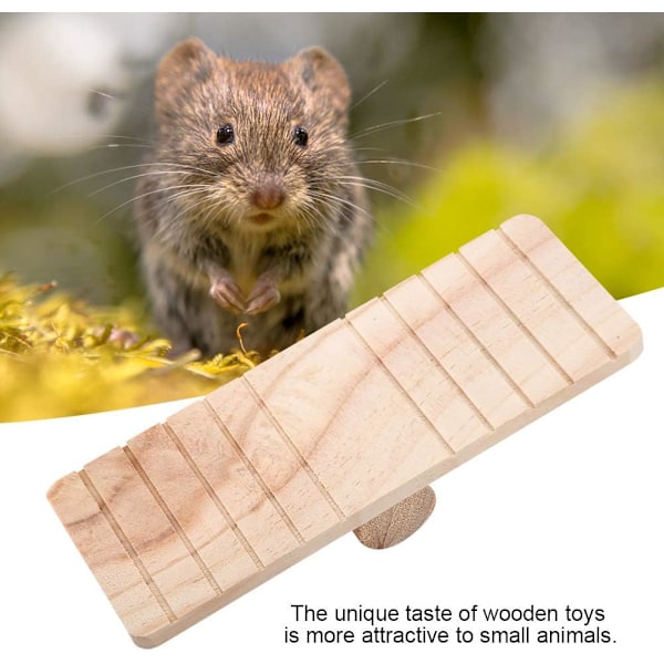 Gyngende Vippe Legetøj til Kæledyrs Hamster Træ Tyggende Klatring Kæledyrsbur Tilbehør til Chinchilla Fritte Gnaver Små Dyr