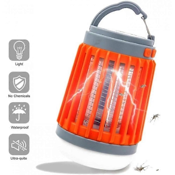 Myggdödare, Hushållsflugfångare, Myggdödare, LED Myggdödare, Solar Myggfångare, Orange