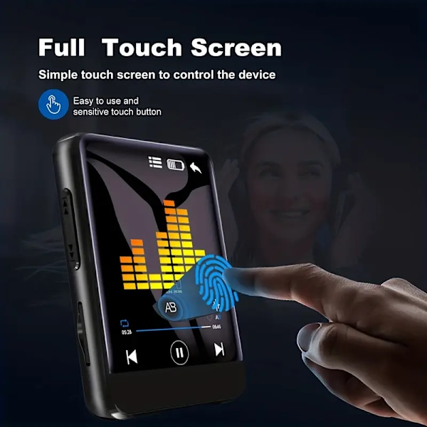 MP5-soitin Walkman-musiikkisoitin Bluetooth MP3mini-soitin (16 Gt)