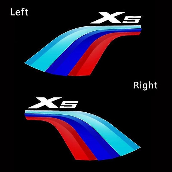 2 stk. HD LED-projektor skyggelampe for E70 F15 G05 X5 Logo Bildør Velkomstlys Varsellys Auto Eksteriørtilbehør Yalo