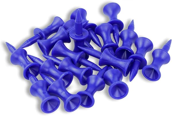 Golf tees i plastik 100 stk. blå 38mm