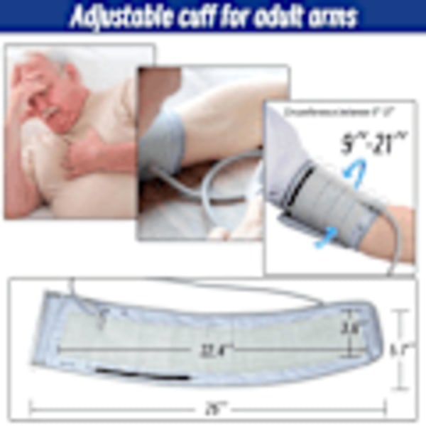 Extra Stort Manschett Kompatibel med Omron 9201d-21201d Tum (22-53cm) XL Blodtrycksmanschett för Vuxna ARM BP Ersättningsmanschett för Stor ARM, G...