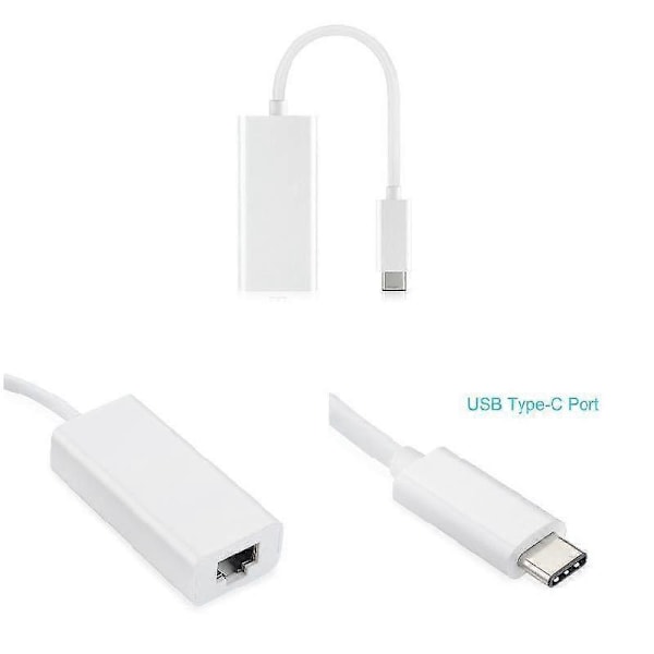 USB-C/TYPE-C til RJ45 Ethernet LAN Internet Kabel Adapter til MACBook & TypeC Enheder