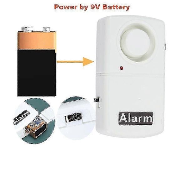 Strømsvigtsalarm, automatisk strømafbrydelsesalarm, 120db LED-indikator Smart Alarm Advarselssirene