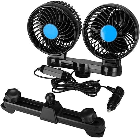 Elektrisk bilventilator 12V Hastighedsændring Sommerkøling Luftcirkulator