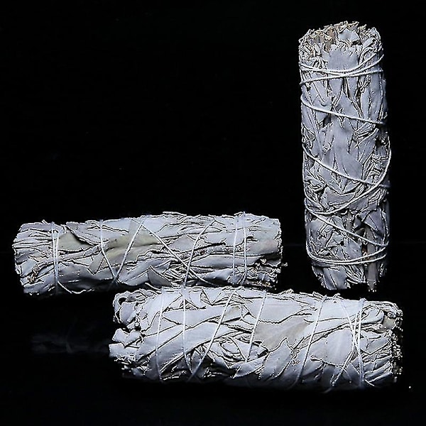 Hvide Salvie Pinde - Renselse Røgelse Til Hjem Rengøring Duft Meditation Smudging Ritualer - dwdz