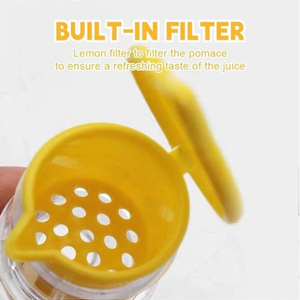 Mini citronsaftpresser, citronsaftpresser med skruelåg, manuel citronsaftpresser i plastik, limepresser, pres lime til cocktails og drinks 1Pcs