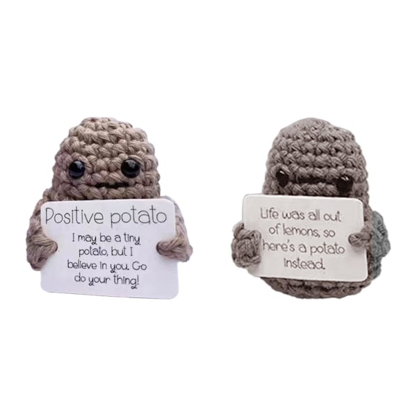 Positive Poteter Strikkepotetinspirert Leketøy Tiny Dolls Funny Christmas Gifts Gray A