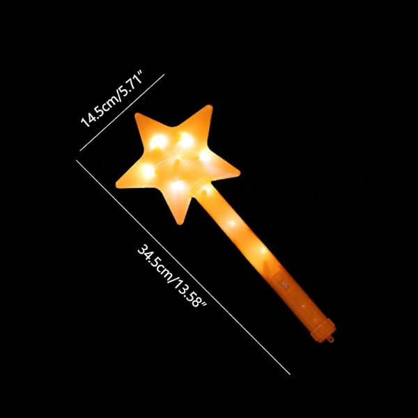 LED Blinkende Tryllestave Håndholdt Flash Farverig Stav Legetøj Fødselsdagsgave Lysende Legetøj Festartikler 10 STK orange orange