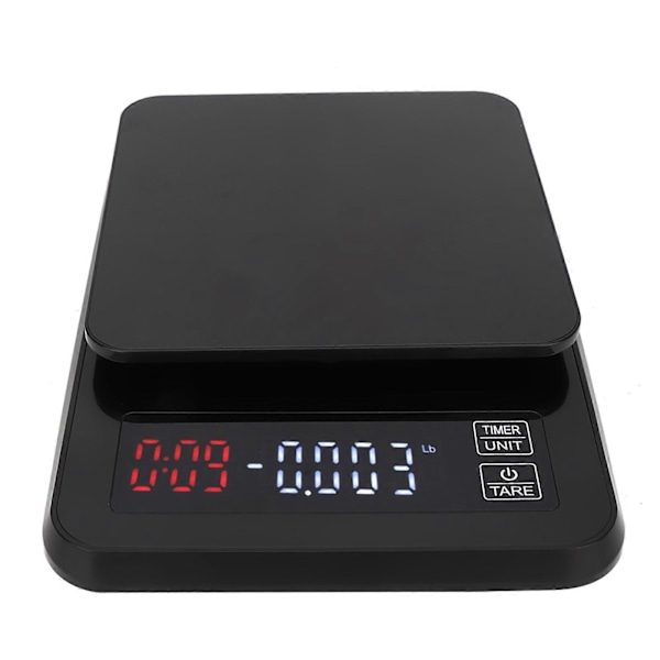 5kg/0,1g Högprecisions LCD Digital Kaffevåg med Timerfunktion
