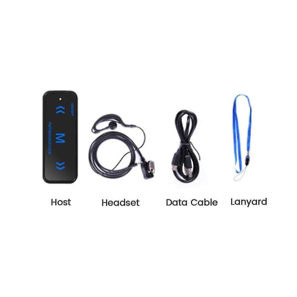2st Mini 400-470mhz 2-vägsradio 3w Transceiver Hörsnäcka Headset Öronmuff USB-driven