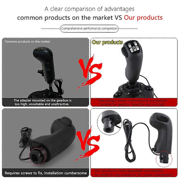 USB-vaihdekeppi Logitech G923 G29 G27 G25 TH8A -malleille ETS2&ATS Scania -kuorma-auton korkean ja matalan vaihteen simulaattorivaihteille