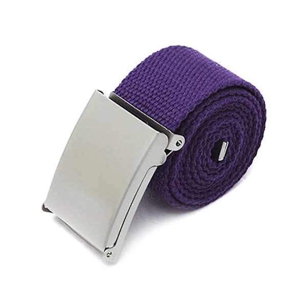 Canvas-vyö, helppo avata, unisex, kangasvyö ulkoiluun Purple