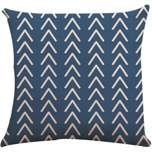 Kuddfodral 50x50 Moderna Soffkuddar, Dekorativa Utomhuskuddfodral i Linne för Soffa Säng Bil (ljusblå, 50x50, set om 4)