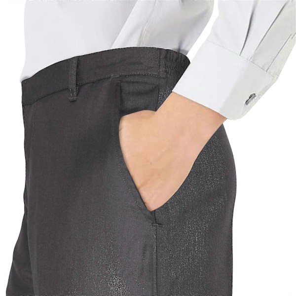 Lasten poikien housut, yksivärinen koulupuku, vedettävä malli, normaali istuvuus, joustavat housut Grey 2 Pack 15-16 Years