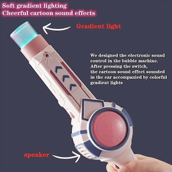 Elastisk Rökbubbelmaskin Rök Magisk Bubbelmaskin Elektrisk Automatisk Bubbelblåsare Pistol Födelsedagspresent Till Barn Atomizer