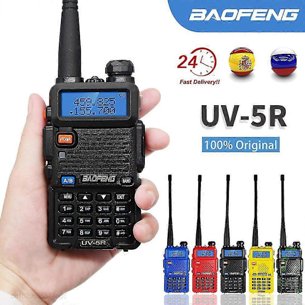 Uv5r Baofeng tovejsradio 136-174/400-520mhz 1800mah Walkie-talkie Bf-uv5r bærbar Ham Cb radiotransceiver 5r 5 farvemuligheder Only Replace Body