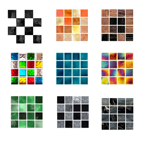 30 stk Mosaik fliser Stickers Stick Badeværelse Køkken Hjem Vægskilt Selvklæbende MSC064 Mixed colours