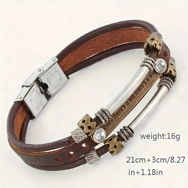Läderrep Flätade Multilager Armband