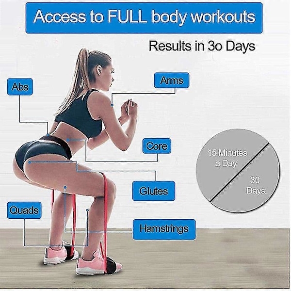 Fitness booty bands bounce trainer elastisk træktov squat modstandsbånd justerbart taljebælte benstyrke smidighedstræning