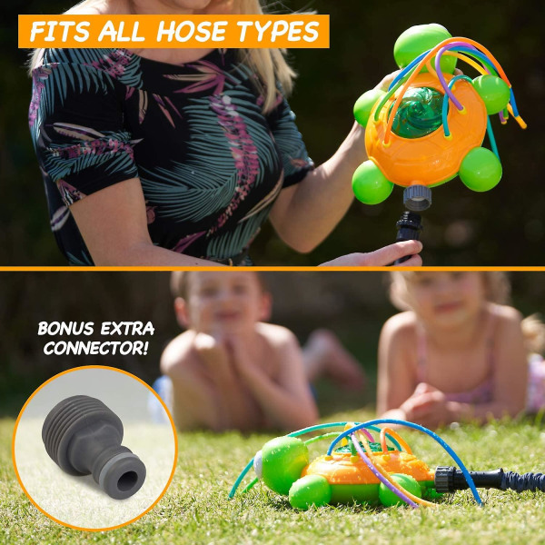 Udendørs vandsprinkler til børn og småbørn - Backyard Spinning Turtle Kids Sprinkler Legetøj