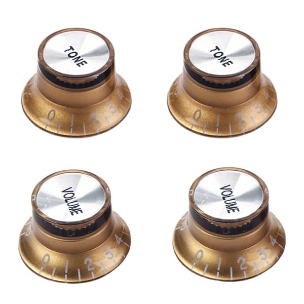 4 stk. Hastighetskontrollknotter 2 Tone 2 Volum For Gibson Lp Sg Gitar Gullfargede Knotter Gitartilbehør