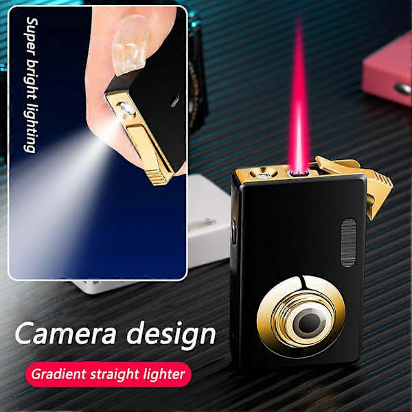 Genopfyldelig Butan Torch-Lighter Vindtæt Genopfyldelig Butan Lighter til Cigaretter Cigarer Stearinlys