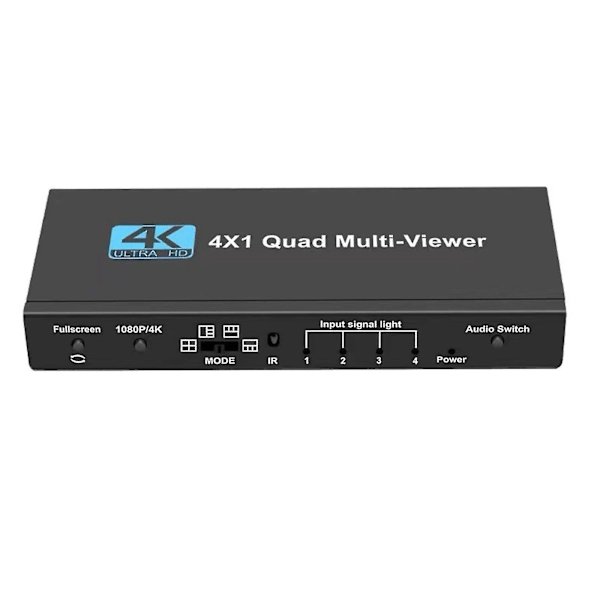 1mor 4k Hdmi Multi-viewer 4x1 Quad Screen Viewer 4in1 Sømløs Hdmi Switcher Switch