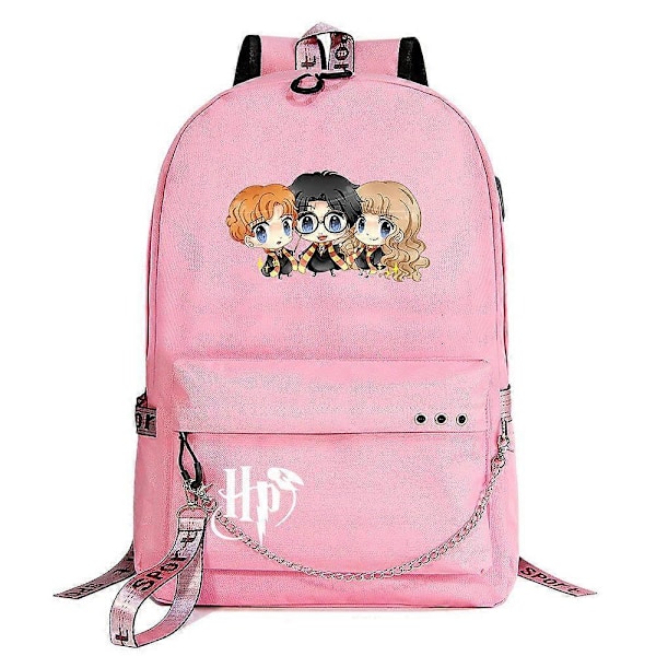 Harry Potter -reppu teineille, pojille ja tytöille, muodikas koululaukku sarjakuvakuosilla ja runsaalla tilavuudella matkustaville opiskelijoille vapaa-aikaan 3