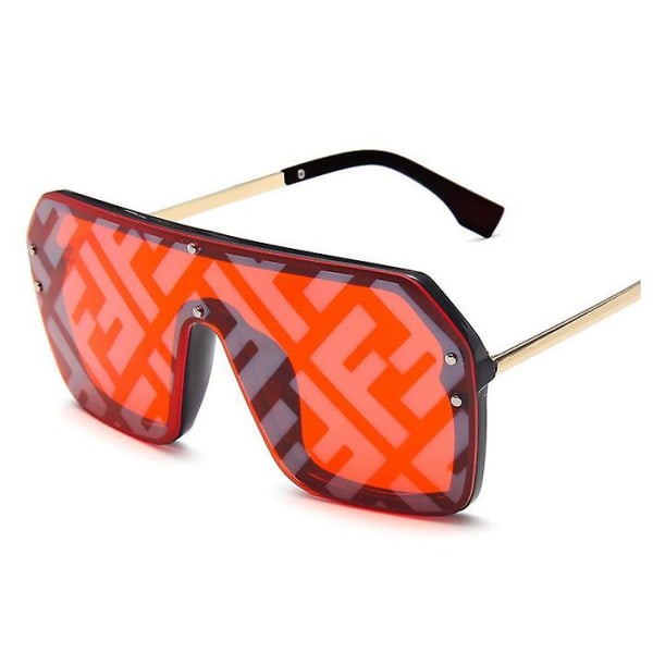 Kaksiosaiset Ylisuuret Pilot-aurinkolasit Naisten Luksusmerkki Muoti Tasaiset miesten silmälasit Ruskea Peili Color 6 Two piece
