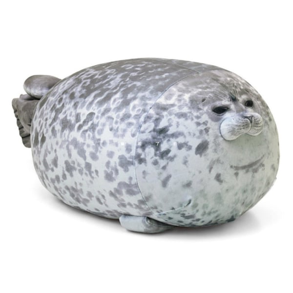 Ny mjuk säl plyschleksak Chubby Blob Seal kudde stoppad bomull Djur mjuk barnleksak Grey A1