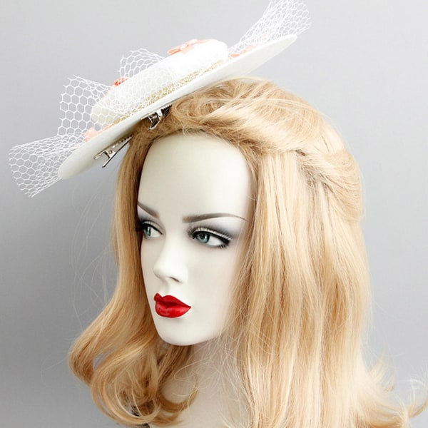 Naamiaishattu Hunnu Mesh Rusetti solmu Tophat Juhlahattu Fascinators Hattu juhliin