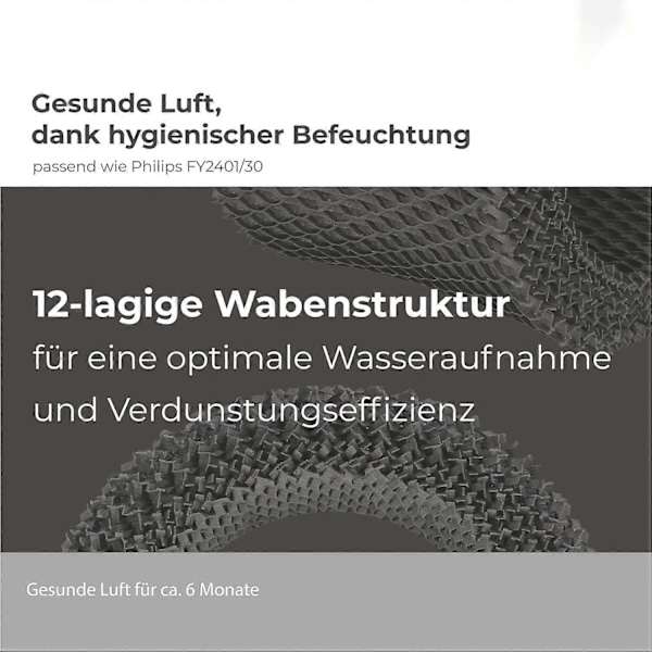 5-pak Filter til Philips Luftfugter HU4801/01, HU4803/01, HU4811/10, HU4813/10, HU4814/10 - Udskiftningsfilter til FY2401/30