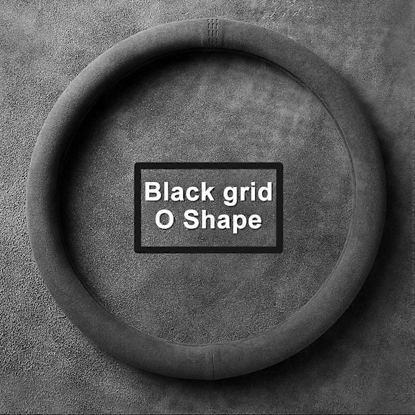 Svart Bilratt Skydd Alcantara Universal Kohud Mocka Ratt Skydd Lämpligt För 99% Biltillbehör Interiör Black O Typle