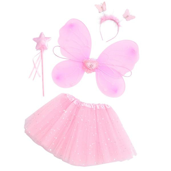 Set Fairy Gauze -hame Performance Dress Up -asusteena tytön puku Pink 42x33cm