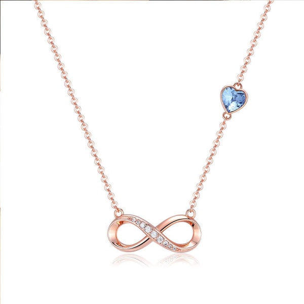 Hjertesymbol sjarmarmbånd for kvinner Gold Necklace - Blue