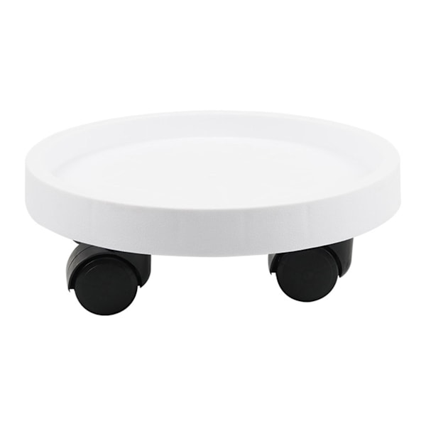 Rund Flyttbar Blomsterpotteholder med Hjul Kraftig Plantebrett Bonsai Potte Mobil Brett Multifunksjonell Blomsterskivebase