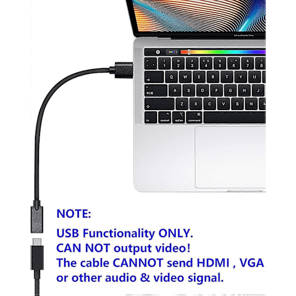 Heytea USB 3.0 Type A uros - USB 3.0 Type C naaras -liitinmuunninadapteri (musta) (0,9 m)