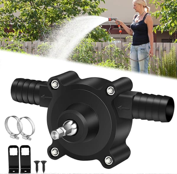 Borrpump för vatten, vätsketransferpump, elborrdriven vattenpump, bärbar liten vattenpump