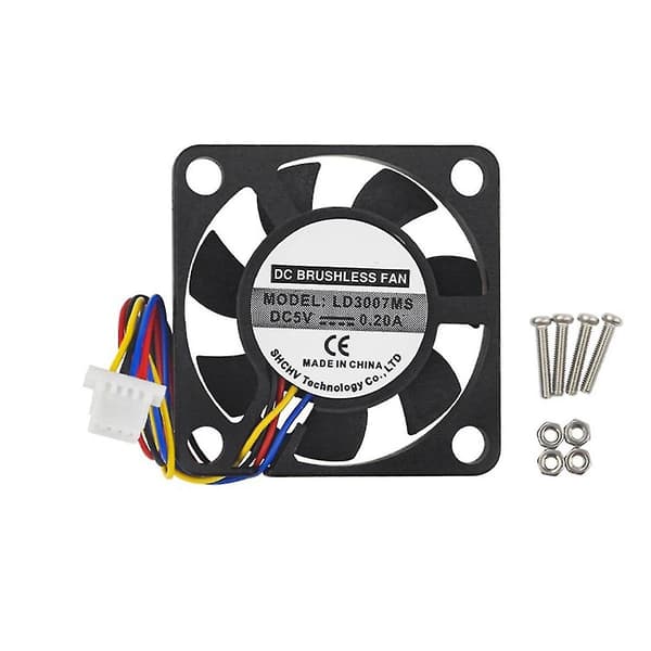 Køleventilator til Raspberry Pi 5, 4-pin Jst terminalstik, multifunktionel 5. generations special 3007 kølepladeventilator-dwdz