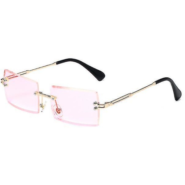 Sajy Sunglasses Rimless Square, Small Rectangle Fashion Solbriller Color 4