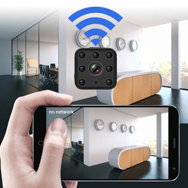 Mini WiFi -kamera 1080P Akku Hotspotilla Pieni Langaton Turva Mikrovideokamera