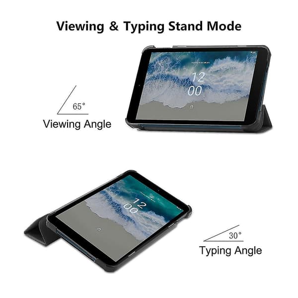 Enkay PU Læder Stand Case til Nokia T10 til Nokia T10