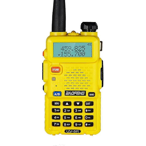 Uv5r Baofeng tovejsradio 136-174/400-520mhz 1800mah Walkie-talkie Bf-uv5r bærbar Ham Cb radiotransceiver 5r 5 farvemuligheder Yellow