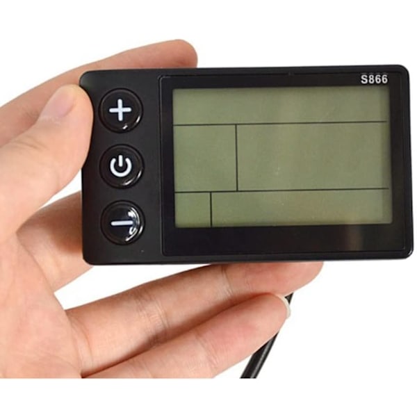 S866 Elektrisk Cykel LCD Skærm E-Bike E-Scooter Display Instrument Kontrolpanel med Vandtæt