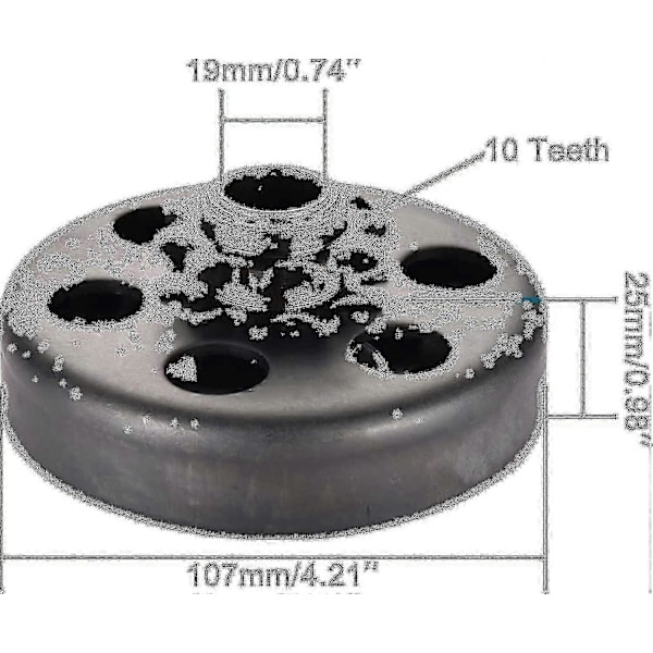 3/4\" Cyr Centrifugalkoppling 10 Tänder Ersättning För Kedja 40/41/420 För Go Kart Mini Moto Baja Go Sports