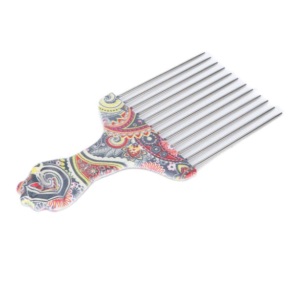 Hår Pick Comb Professionel Afro Rustfrit Stål Filtre Hår Pick Comb til Krøllet Hår StylingK4