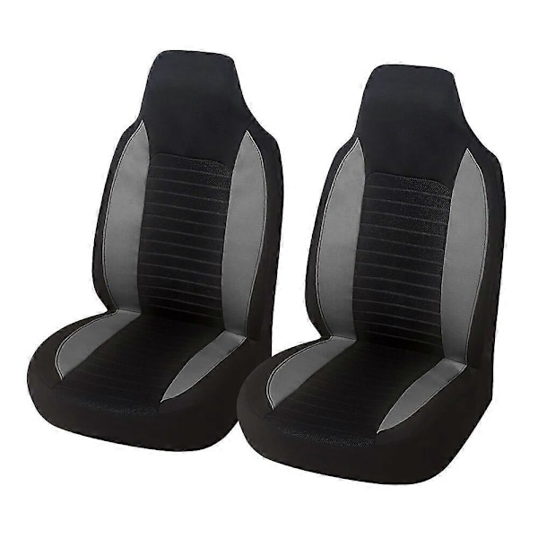Front Høy Rygg Bøttesetetrekk Universal 2 stk Bilsetebeskytter For Peugeot 107 For Citron C1 For Toyota Aygo For Mazda 2pcs gray