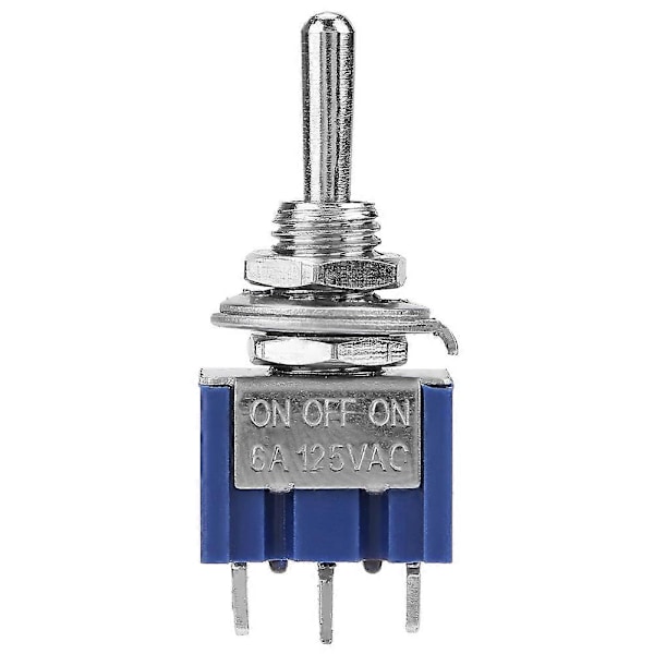 10 kpl Mini-vaihtokytkin ON OFF on SPDT 3-asentoinen 3-nastainen 6 mm 6A 125VAC
